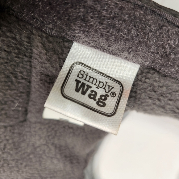 Simply Wag Puffy Dog Coat Small Faux Fur Hood Snapback Reflective Harness Hole - Picture 11 of 15